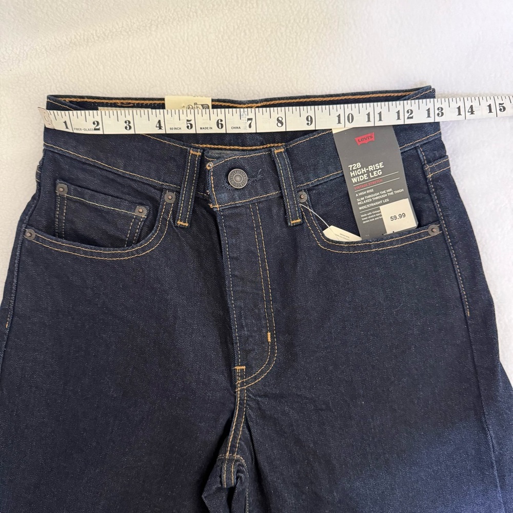Levi's Dark Indigo Wide Leg Jeans - Picture 9 of 14